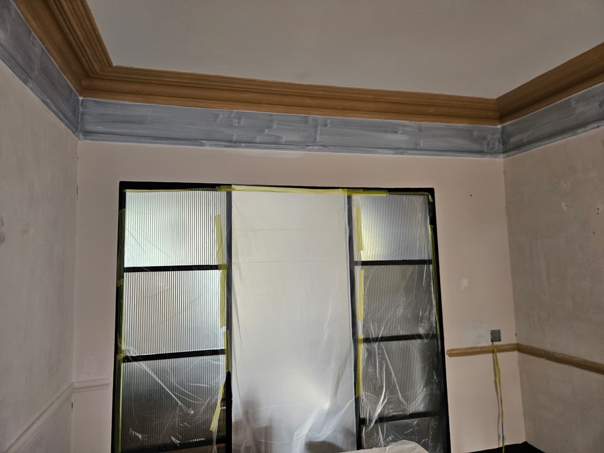 Before photo — Hackney five-colour room — designed with anna, lifedesign london, before preparation and painting by The Painters London.